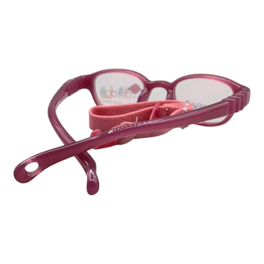 Dilli Dalli Peek-A-Boo Raspberry‎ Kids Eyeglasses Frames 32-15-100 IntelliFlex